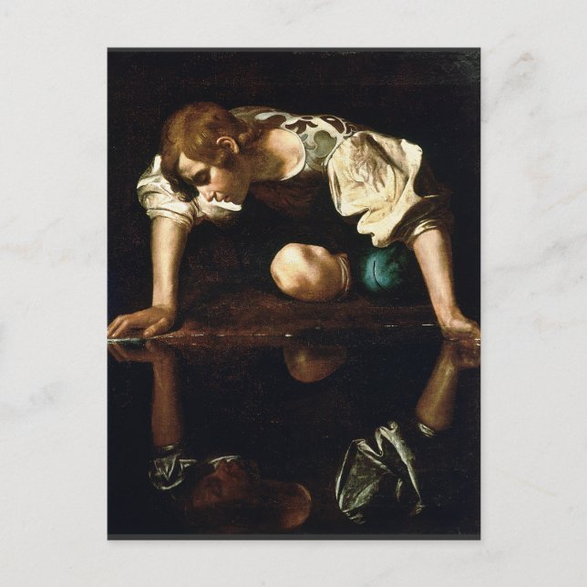 Cartão Postal Michelangelo Merisi da Caravaggio "Narciso" (Frente)
