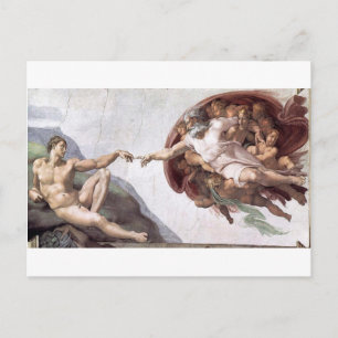 Cartão Postal Michelangelo original pinta na capela sistina Roma