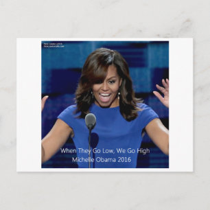 Cartão Postal Michelle Obama Coletivo "Vamos Alto"