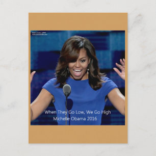 Cartão Postal Michelle Obama Coletivo "Vamos Alto"