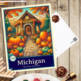 Cartão Postal Michigan | Cartão-postal Sombreado do Cel do Estil