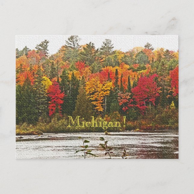 CARTÃO POSTAL/MICHIGAN!/CORES DE QUEDA VIBRANTE (Frente)
