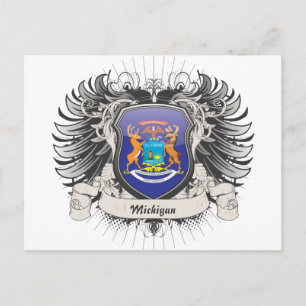 Cartão Postal Michigan Crest