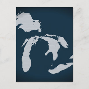 Cartão Postal Michigan e os grandes lagos