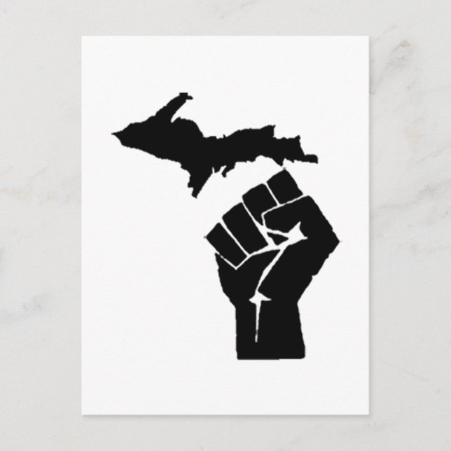 Cartão Postal Michigan Fist (Frente)