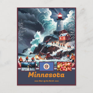 Cartão Postal Michigan Marvels & Motto