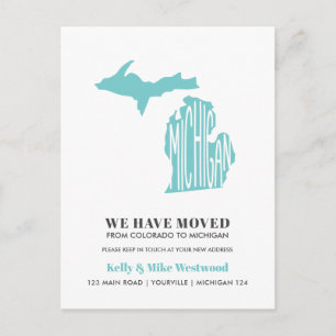 Cartão Postal MICHIGAN  Mudamos Novo endereço Nova Casa