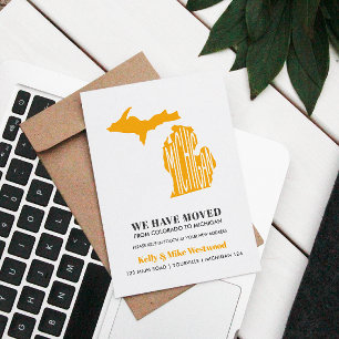 Cartão Postal MICHIGAN Mudamos novo endereço Novo lar