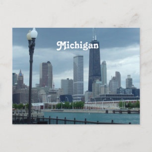 Cartão Postal Michigan Skyline