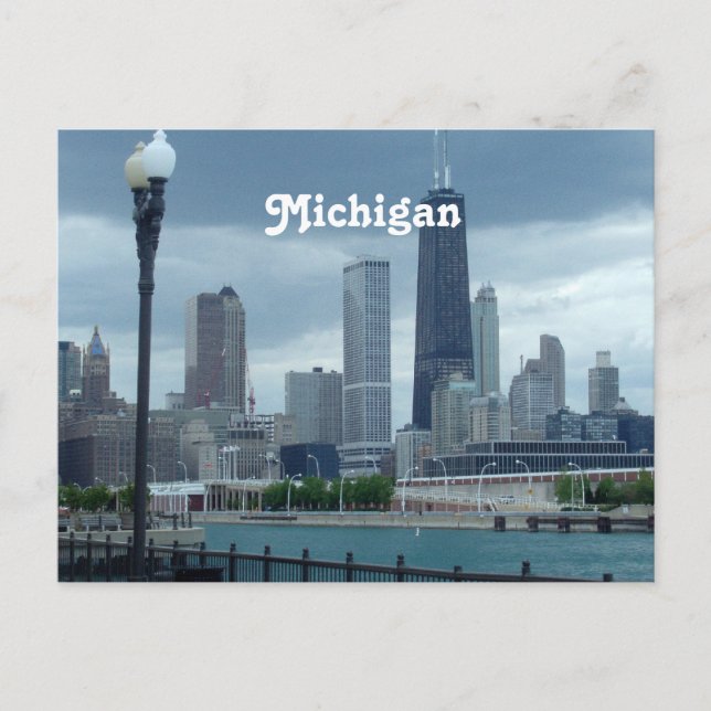 Cartão Postal Michigan Skyline (Frente)