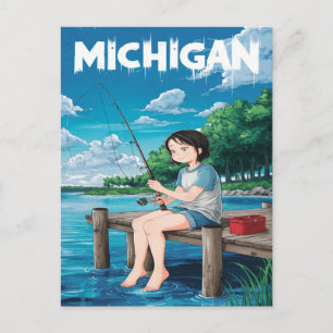 Cartão Postal Michigan Summer Fisheries Adventure