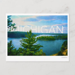 Cartão Postal Michigan view do au sable river
