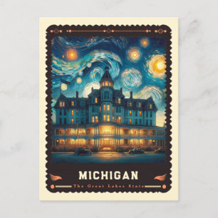Cartão Postal Michigan   Vincent Van Gogh inspirado