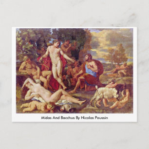 Cartão Postal Midas E Bacchus Por Nicolas Poussin