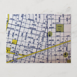 Cartão Postal Midland, TX Vintage Map