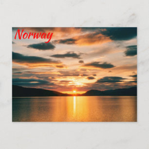 Cartão Postal Midnight Sun, Noruega norte