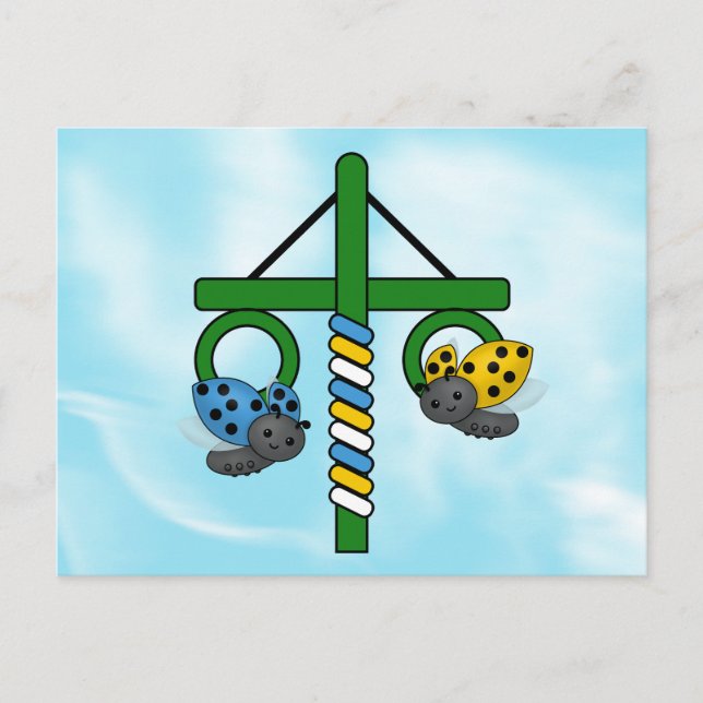 Cartão Postal Midverão Damybugs Maypole (Frente)