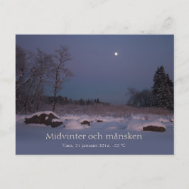 Cartão Postal Midvinter och månsken Vasa Vaasa Finlândia CC0827