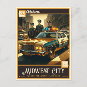 Cartão Postal Midwest City, Oklahoma Vintage