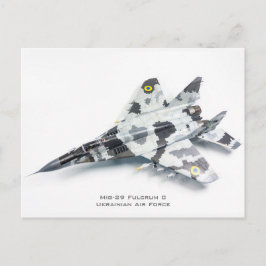 Cartão Postal Mig-29 Fulcrum C Força Aérea Ucraniana