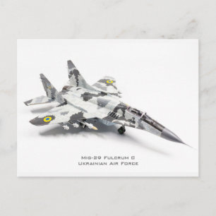 Cartão Postal Mig-29 Fulcrum C Força Aérea Ucraniana