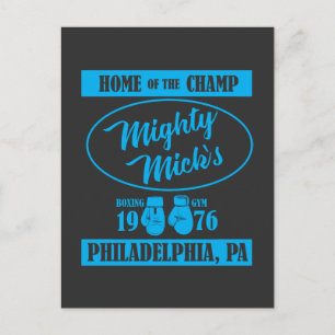 Cartão Postal Mighty Mick's Boxing Gym Gift Vintage Philly Boxer