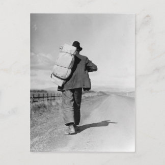Cartão Postal Migrant Walking - 1935