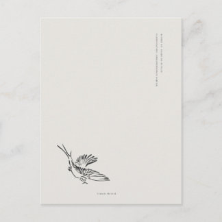 Cartão Postal Migratory Swallow- Naturalist Menagerie Archive 