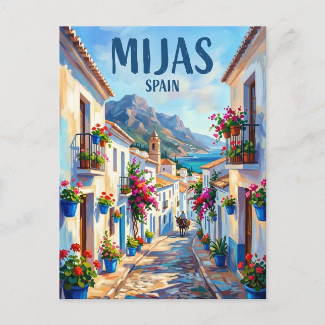Cartão Postal Mijas Espanha (Frente)