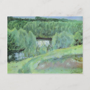 Cartão Postal Mikhail Nesterov- Pond