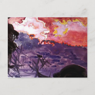 Cartão Postal Mikhail Vrubel - Paisagem fantástica