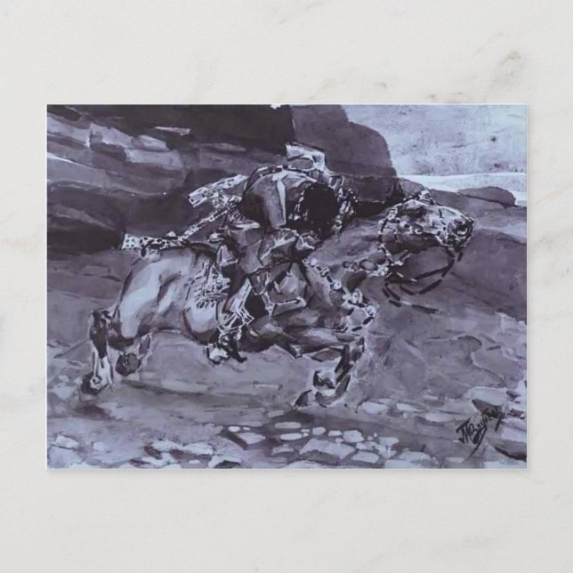 Cartão Postal Mikhail Vrubel- Rider (Frente)