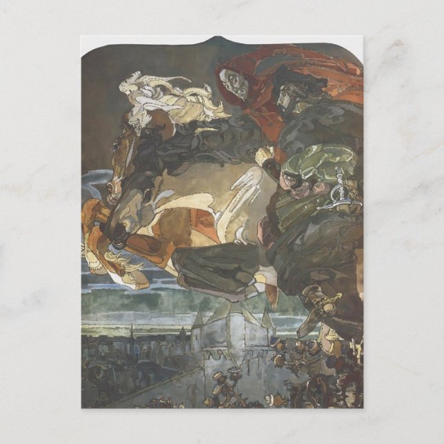 Cartão Postal Mikhail Vrubel - Voo de Faust e Mephisto (Frente)