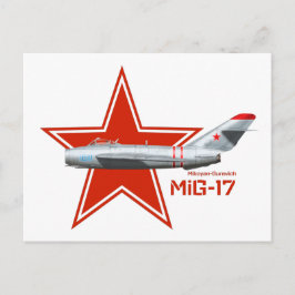 Cartão Postal Mikoyan Guervich MiG-17