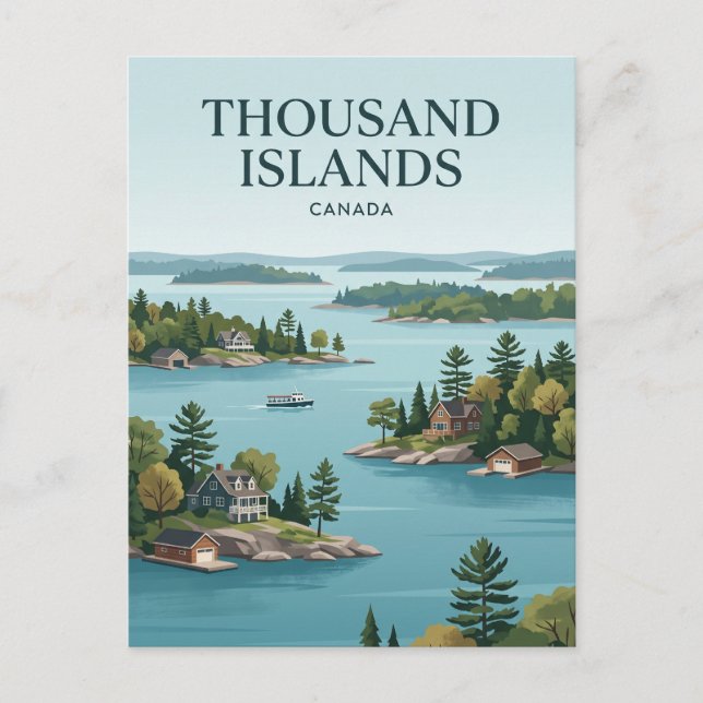 Cartão Postal Mil Ilhas Canadá (Frente)