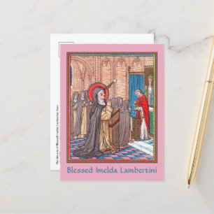 Cartão Postal Milagre da Beata Imelda Lambertini (VVP 010)