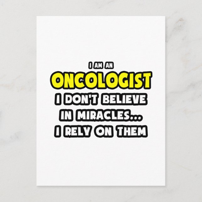 Cartão Postal Milagres e Oncologistas ... Engraçado (Frente)