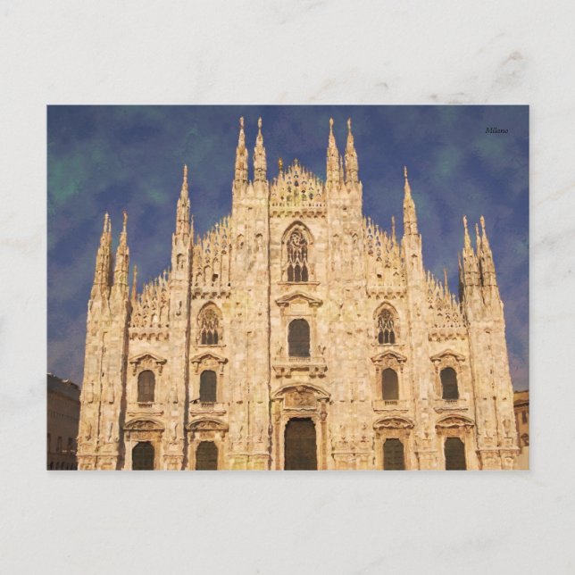 Cartão Postal Milano Duomo Impressamente (Frente)