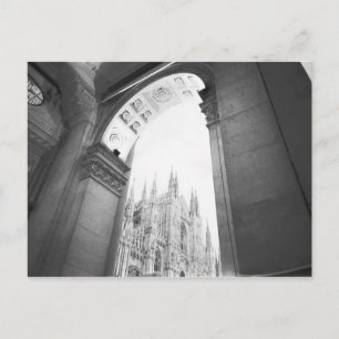 Cartão Postal Milão Itália, Galeria Vista do Duomo