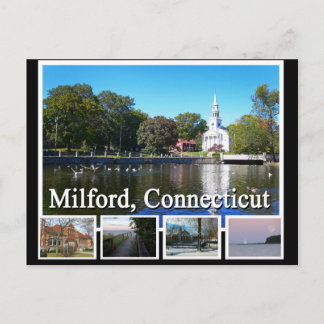 Cartão Postal Milford Connecticut Multiview