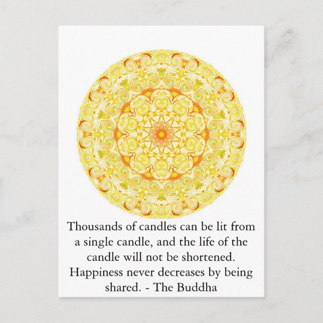 Cartão Postal Milhares de velas podem ser acesas de um solteiro. (Frente)