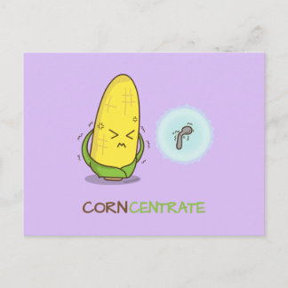 Cartão Postal Milho Engraçado, Bonito Concentrado Humor Canuto