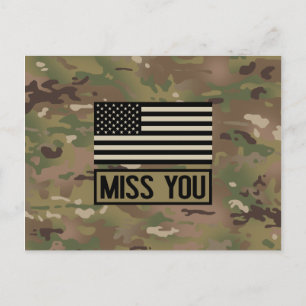 Cartão Postal Military - Miss You
