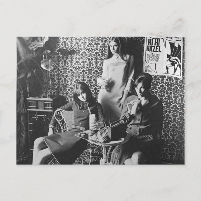 Cartão Postal Milkshake girls Vintage Card (Frente)