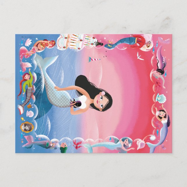 Cartão Postal Milla, a ilustração da Sereia (Frente)