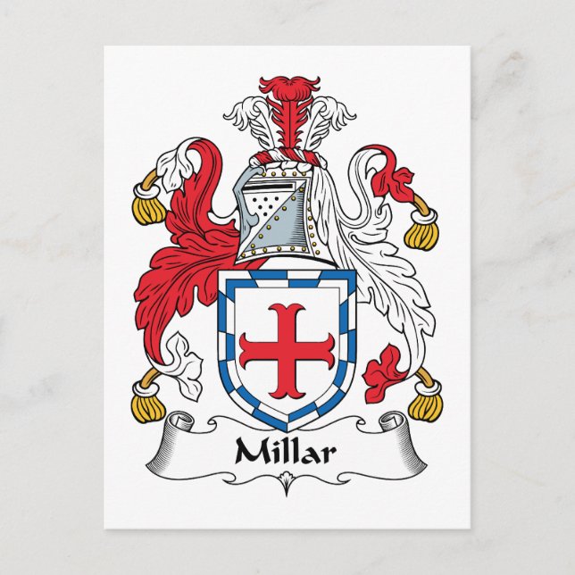 Cartão Postal Millar Family Crest (Frente)