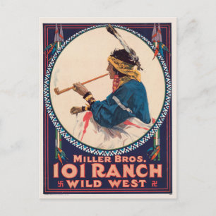 Cartão Postal Miller Bros. 101 Ranch, Poster de Circo Oeste Selv
