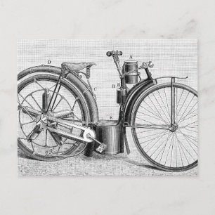 Cartão Postal Millet Motorcycle, 1895