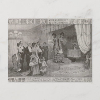 Cartão Postal Millie Christine/dois dirigiu a senhora