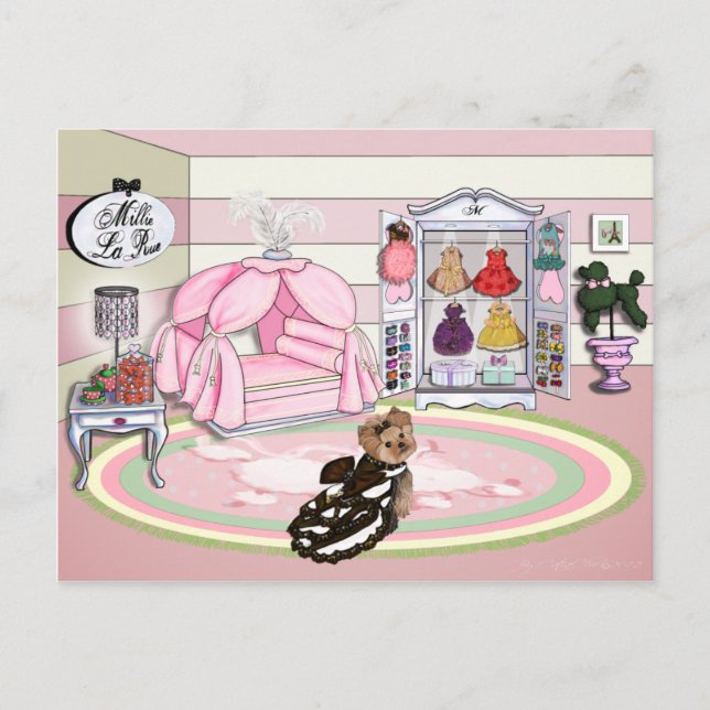 Cartão Postal Millie LaRue - Quarto Francês (Frente)